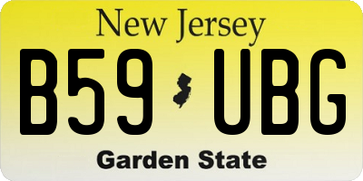 NJ license plate B59UBG