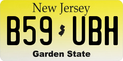 NJ license plate B59UBH