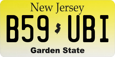 NJ license plate B59UBI