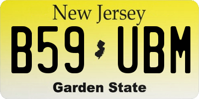 NJ license plate B59UBM