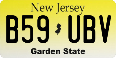 NJ license plate B59UBV