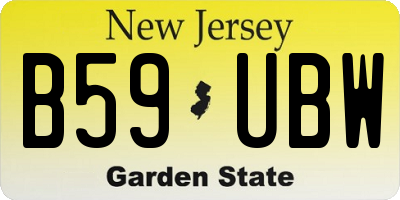 NJ license plate B59UBW