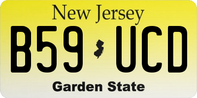 NJ license plate B59UCD