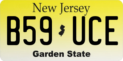 NJ license plate B59UCE