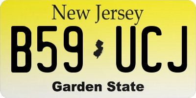 NJ license plate B59UCJ