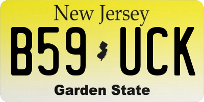 NJ license plate B59UCK