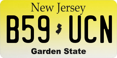 NJ license plate B59UCN