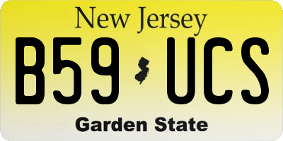 NJ license plate B59UCS