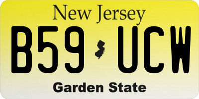 NJ license plate B59UCW