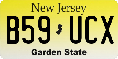 NJ license plate B59UCX