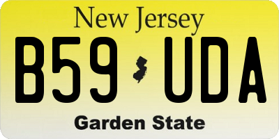 NJ license plate B59UDA