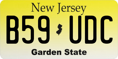 NJ license plate B59UDC