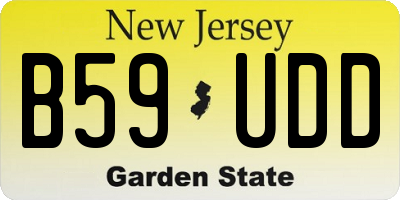 NJ license plate B59UDD