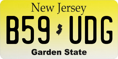NJ license plate B59UDG