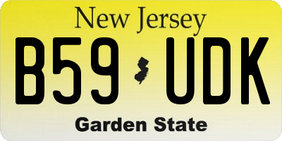 NJ license plate B59UDK