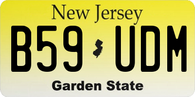 NJ license plate B59UDM