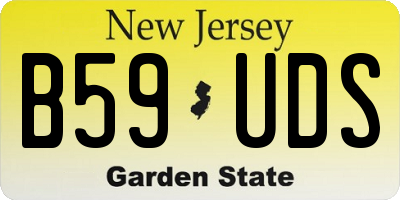 NJ license plate B59UDS