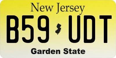 NJ license plate B59UDT
