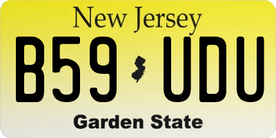 NJ license plate B59UDU