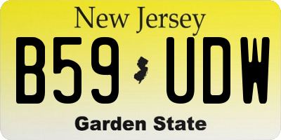 NJ license plate B59UDW