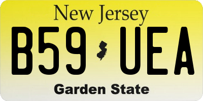 NJ license plate B59UEA