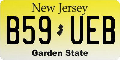 NJ license plate B59UEB