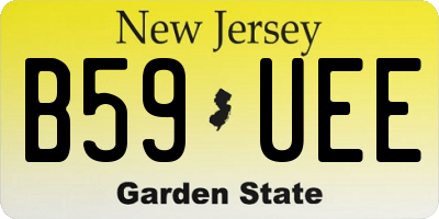 NJ license plate B59UEE