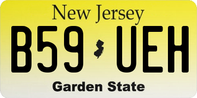 NJ license plate B59UEH