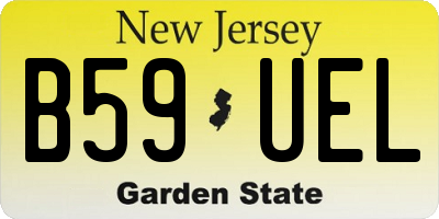 NJ license plate B59UEL