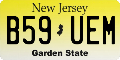 NJ license plate B59UEM