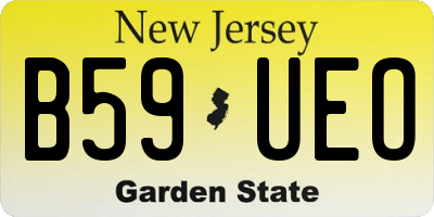 NJ license plate B59UEO