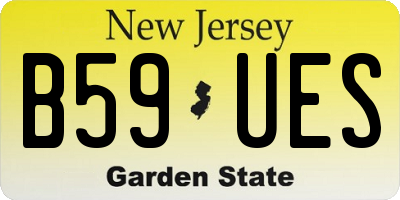 NJ license plate B59UES