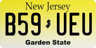 NJ license plate B59UEU