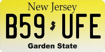 NJ license plate B59UFE