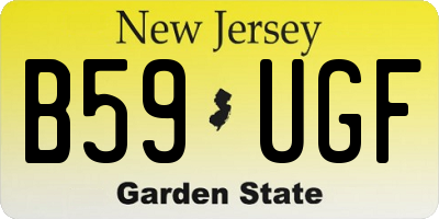 NJ license plate B59UGF