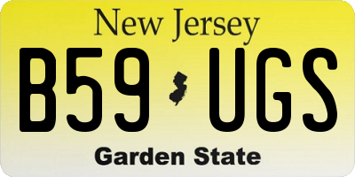 NJ license plate B59UGS