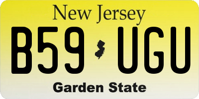 NJ license plate B59UGU