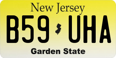 NJ license plate B59UHA