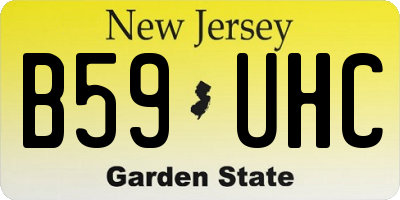 NJ license plate B59UHC