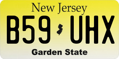 NJ license plate B59UHX