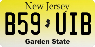 NJ license plate B59UIB