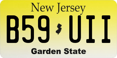 NJ license plate B59UII