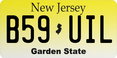 NJ license plate B59UIL