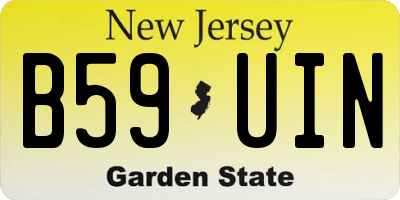 NJ license plate B59UIN