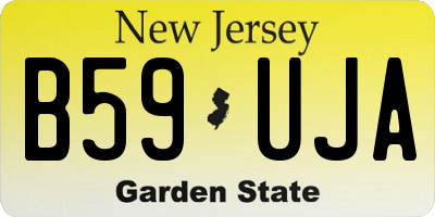 NJ license plate B59UJA