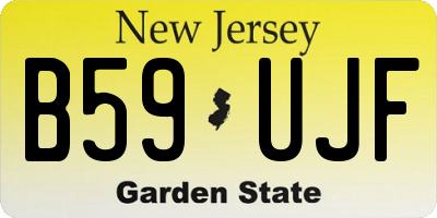 NJ license plate B59UJF