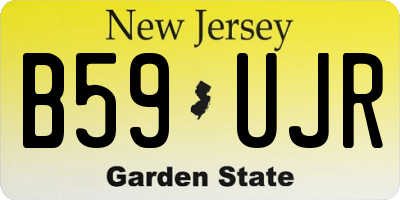 NJ license plate B59UJR