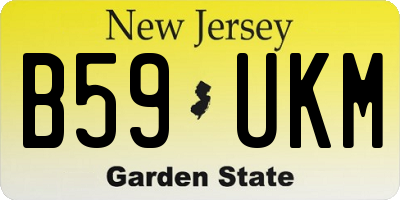 NJ license plate B59UKM