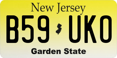 NJ license plate B59UKO
