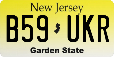 NJ license plate B59UKR